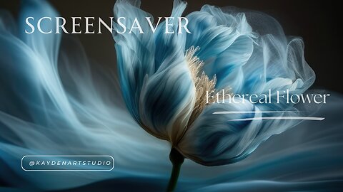 Ethereal Blue Flower Artwork for TV • 2 hours of Art • Calm Visual Ambience