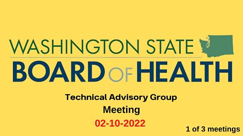 Washington State Board of Health Technical Advisory Committee Meeting