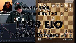 Road to 2000 #102 - 1799 ELO - Chess.com Blitz 3+0 - Sicilian Defense