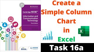 Task 16a IGCSE ICT Charts - Create a Simple Column Chart in Microsoft Excel Hodder Education