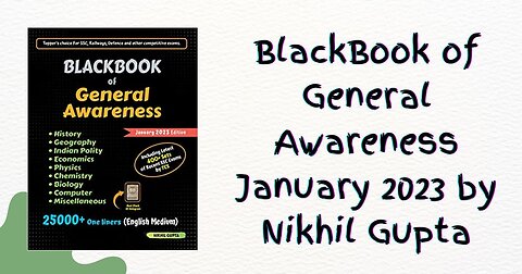 BlackBook of General Awareness January 2023 by Nikhil Gupta | 435 latest SSC papers #ssc #tcs #2023