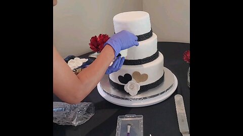 Halloween themed wedding cake