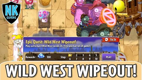 PvZ 2 - Epic Quest: Wild West Wipeout - Low Level Plants
