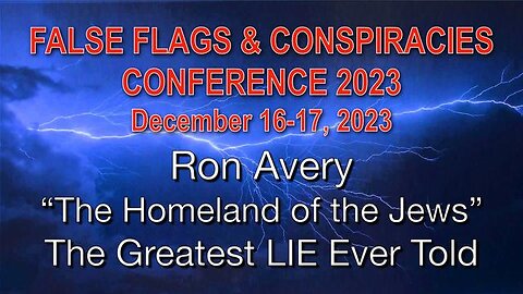 RON AVERY The Homeland of the Jews The Greatest Lie Ever Told