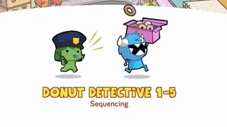 Puzzles Level 1-5 | CodeSpark Academy learn Sequencing in Donut Detective | Gameplay Tutorials