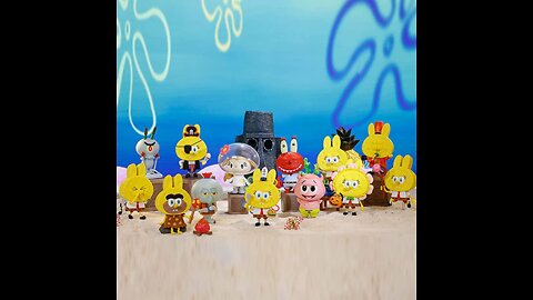 POP MART Labubu Spongebob 12PC Blind Box Toy