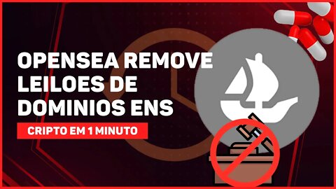 C1: OPENSEA REMOVE LEILÕES DE DOMÍNIOS ENS: ETHEREUM NAME SERVICE