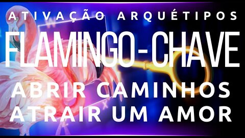 Flamingo e Chave - abrir caminhos - atrair um amor