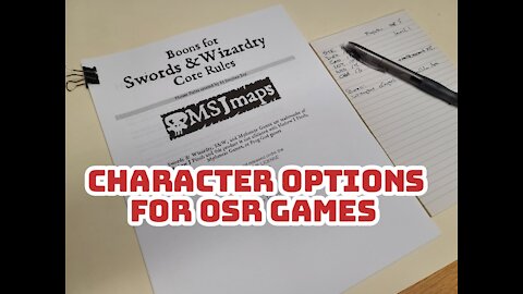 Character options for old school role-playing games (OSR)