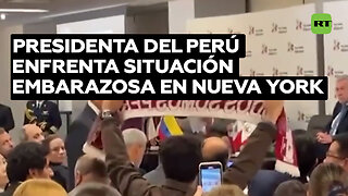 "Asesina": manifestantes increpan a Dina Boluarte durante un foro en Nueva York (VIDEOS)