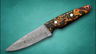 Camp Hunter Knife Hand Forged Damascus Steel Militart Knives Hunting Knife Resin Handle Leather Case