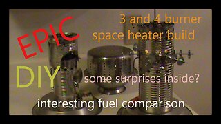 Build a 3 or 4 burner ultra-pure lamp oil space heater.