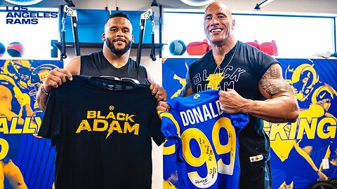 Dwayne The Rock Johnson Trains With Aaron Donald Super Bowl Champion