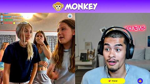 SNEAKO Gets Called Racial Slurs By Girls On Monkey!