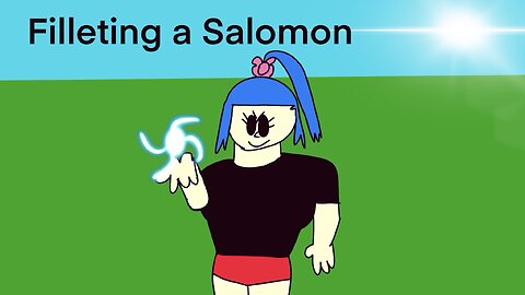 Elena’s enlarged spirit blade filleting salmon