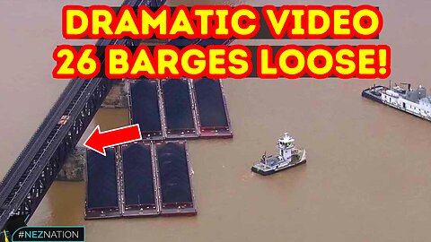 🚨BREAKING🚨26 Barges Break Loose on Ohio River! Damaged Bridges & Dam near Pittsburgh, PA