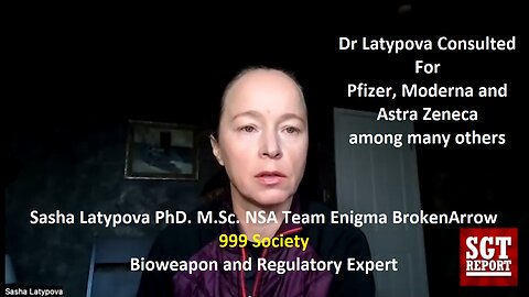 THE GREAT CULLING CONTINUES - Sasha Latypova PhD. M.Sc. NSA Team Enigma BrokenArrow 999 Society