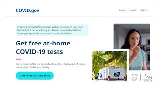 Ordering of at-home COVID tests to be suspended