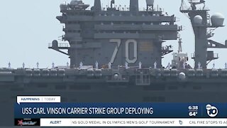 USS Carl Vinson Carrier Strike Group deploying