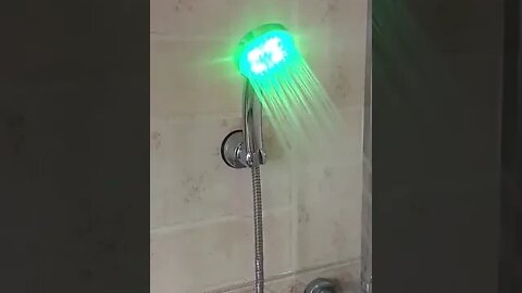 Shower Head LED Rainfall Shower Sprayer Automatically Color-Changing Temperature Sensor Water Saving