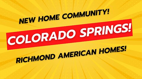 New Home Community in Colorado Springs!