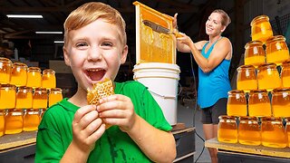 Most SATISFYING Honey Harvest Straight from the Bees