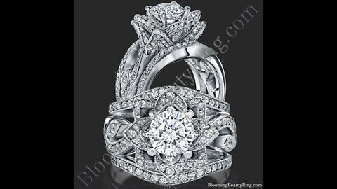 Engagement Ring BBR-626-1 Large Version By BloomingBeautyRing.com