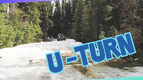 U-Turn | Jeep Wrangler battles DEEP snow and nearly slides off-road 4x4 overland adventure off road