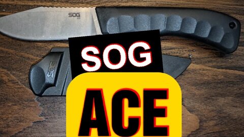 SOG ACE EDC,Fixed blade,lightweight Affordable,Ergonomic,Solid Sheath,Cord Cutter Design.