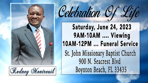 Celebration Of Life for Rodney Montreuil Saturday June 24. 2023 at 8:30 AM
