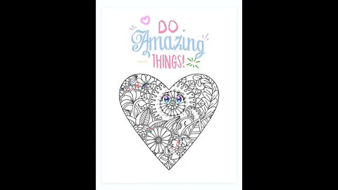 Positive Quote Heart Mandala Coloring Book #coloring #affirmations