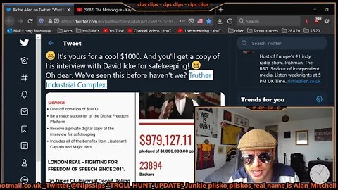 😵 TRUTHER INDUSTRIAL COMPLEX member Richie Allen's Continued FRAUD EXPOSED 😵