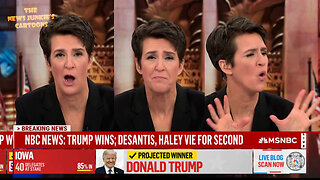 MSNBC Rachel Maddow meltdown over Trump winning in Iowa.