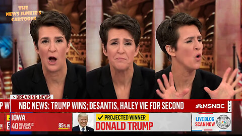 MSNBC Rachel Maddow meltdown over Trump winning in Iowa.
