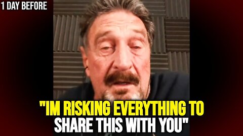 His final message before they k*lled him... (he knew everything) | John McAfee