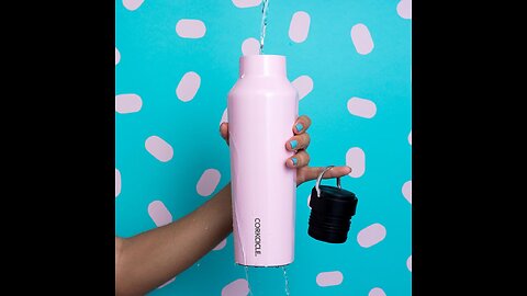 Corkcicle Luxe 20 Ounce Sport Canteen Triple Insulated Stainless Steel Water Bottle with Straw...