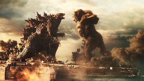 Godzilla vs. Kong / First Fight Scene (Ocean Battle) | Movie CLIP 4K