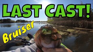 Big Bass, Fall Frog Fishing in my best pond on my Last Cast (Kaera Frog)