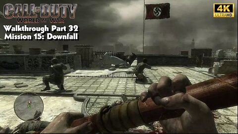 COD World At War Gameplay Walkthrough Part 32 Mission 15 Downfall Ultra Settings [4K UHD]