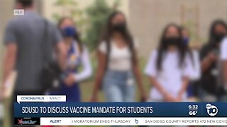 San Diego Unified to discuss vaccine mandate for students