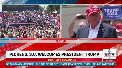 CROWD FOR TRUMP AT SAVE AMERICA RALLY IN PICKENS, SC