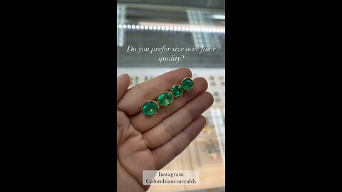 Large oval shape bezel set solid gold Colombian emerald solitaire stud earrings in 18 Karat gift