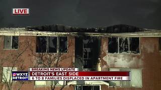 Families displaced after apartment fire on Detroit's east side