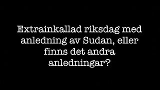 Extrainkallad riksdag 23 april 2023