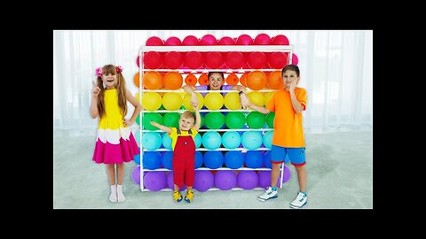 Diana and Roma Balloons Cube Challenge || RealKidsDianaShow