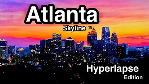 Atlanta City View at Night 4K - Atlanta Georgia Skyline - Drone Tour HD
