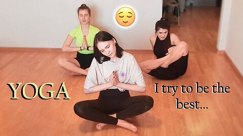 Yoga routine with my pretty friends