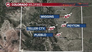 4 wildfires reported across Colorado