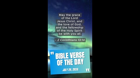 Bible Verse of the Day: July 29, 2024