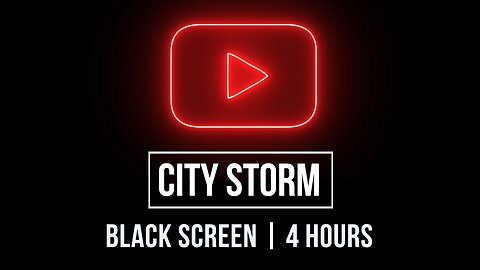 Relaxing City Storm | Rain Sounds | 4 Hours Black Screen | Sleep & Relax